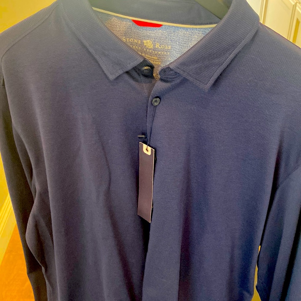 Blue button down shirt by Stone Rose